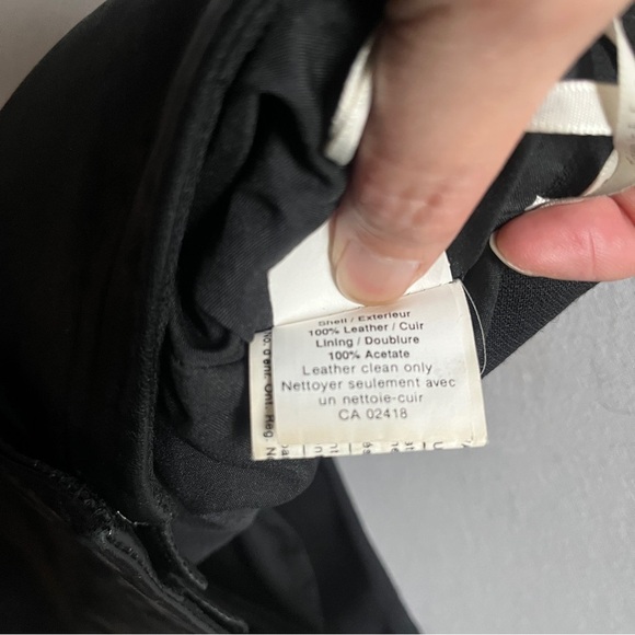 Identify Soft Black Leather Straight Leg Pants Sz 6 - Picture 10 of 10